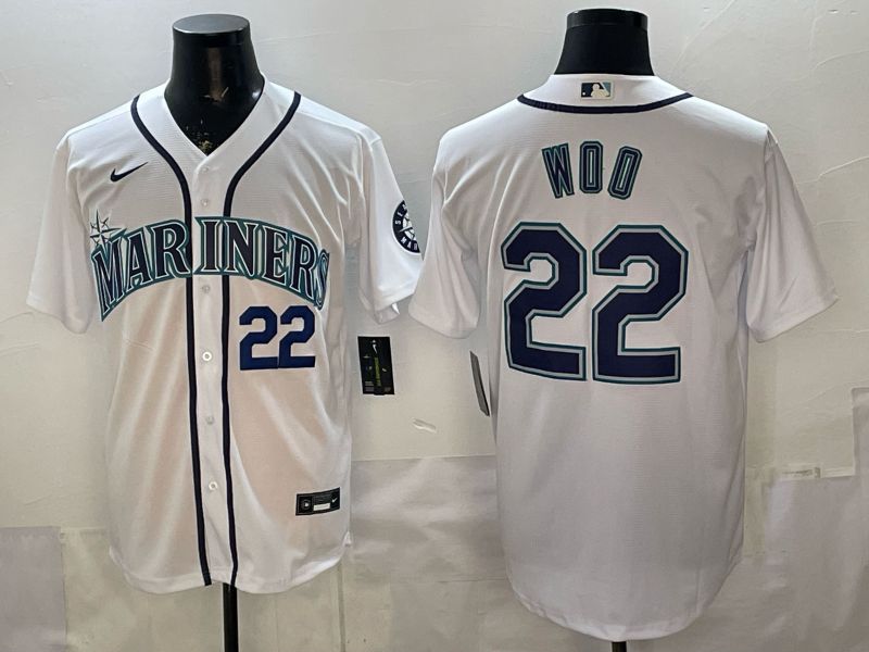 Men Seattle Mariners #22 Woo White Game 2026 Nike MLB Jersey style 001